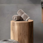 ROMA 2 Pcs Face Towel - Border | Color : Mouse