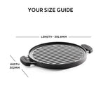 Titanex 30cm Pre-Seasoned Cast Iron Reversible Grill Pan/Tawa Tramontina
