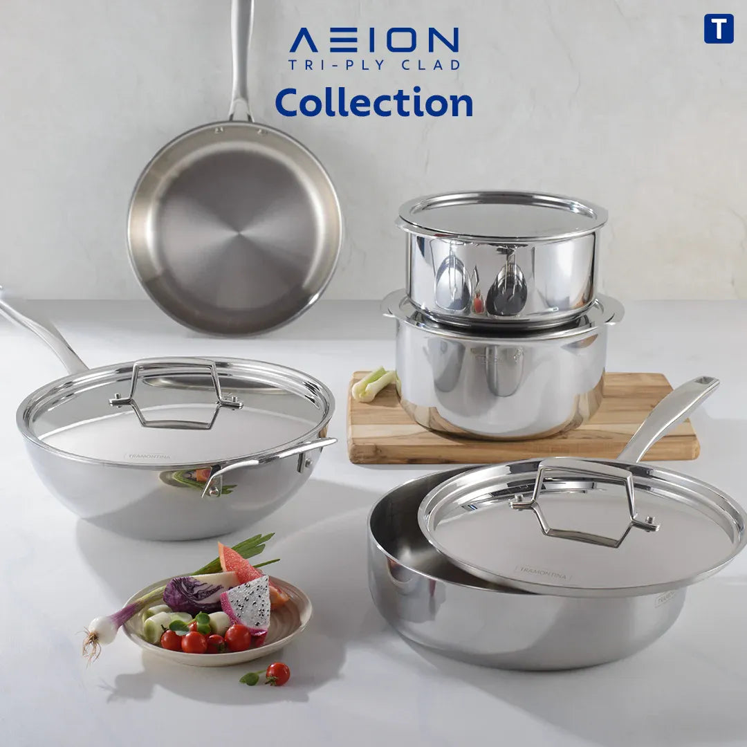 Aeion Triply Deep Kadai with SS Lid