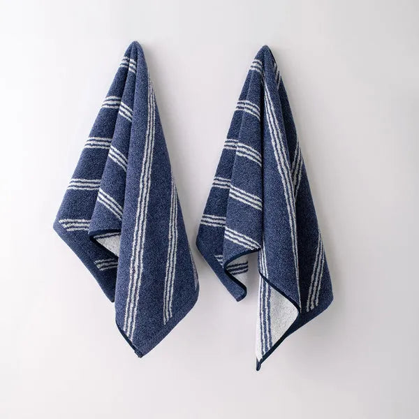 100% Luxury 2pcs Cotton Hand Towel - Pure Indulgence | Color : Blue 05