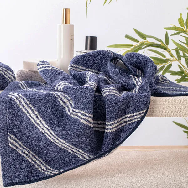 100% Luxury 2pcs Cotton Hand Towel - Pure Indulgence | Color : Blue 05