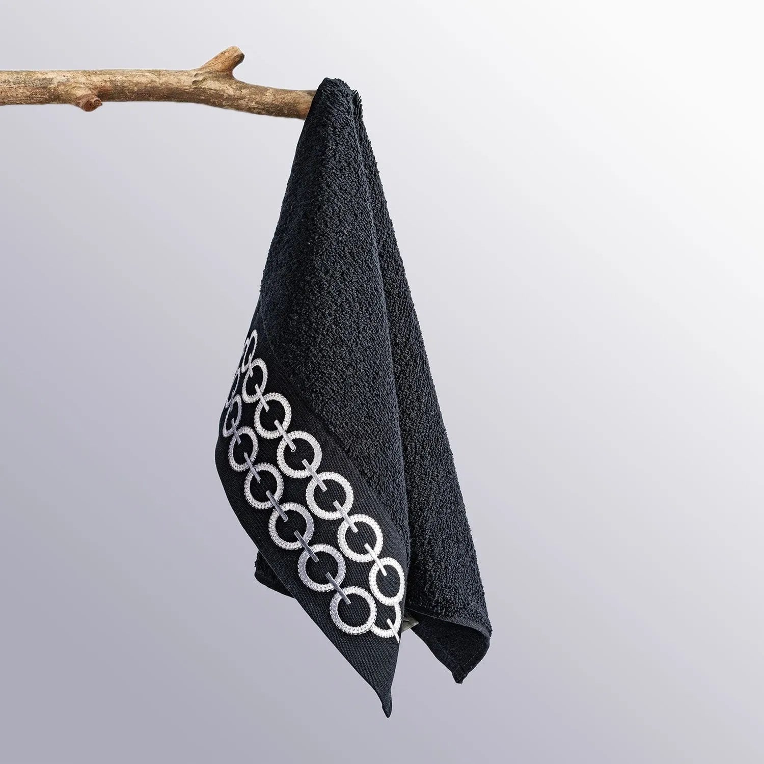 Picasso Towel - Pastroal Delta 2Pc Hand Towel | Color :  Black