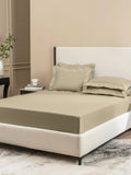 FILIGREE-FRENCH OAK KING BED SHEET SET | 1 KING BEDSHEET , 2Pcs PILLOW COVERS Sansaar A D'decor Brand