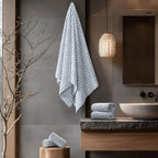 ROMA Bath Towel - All Over | Color : Light Grey