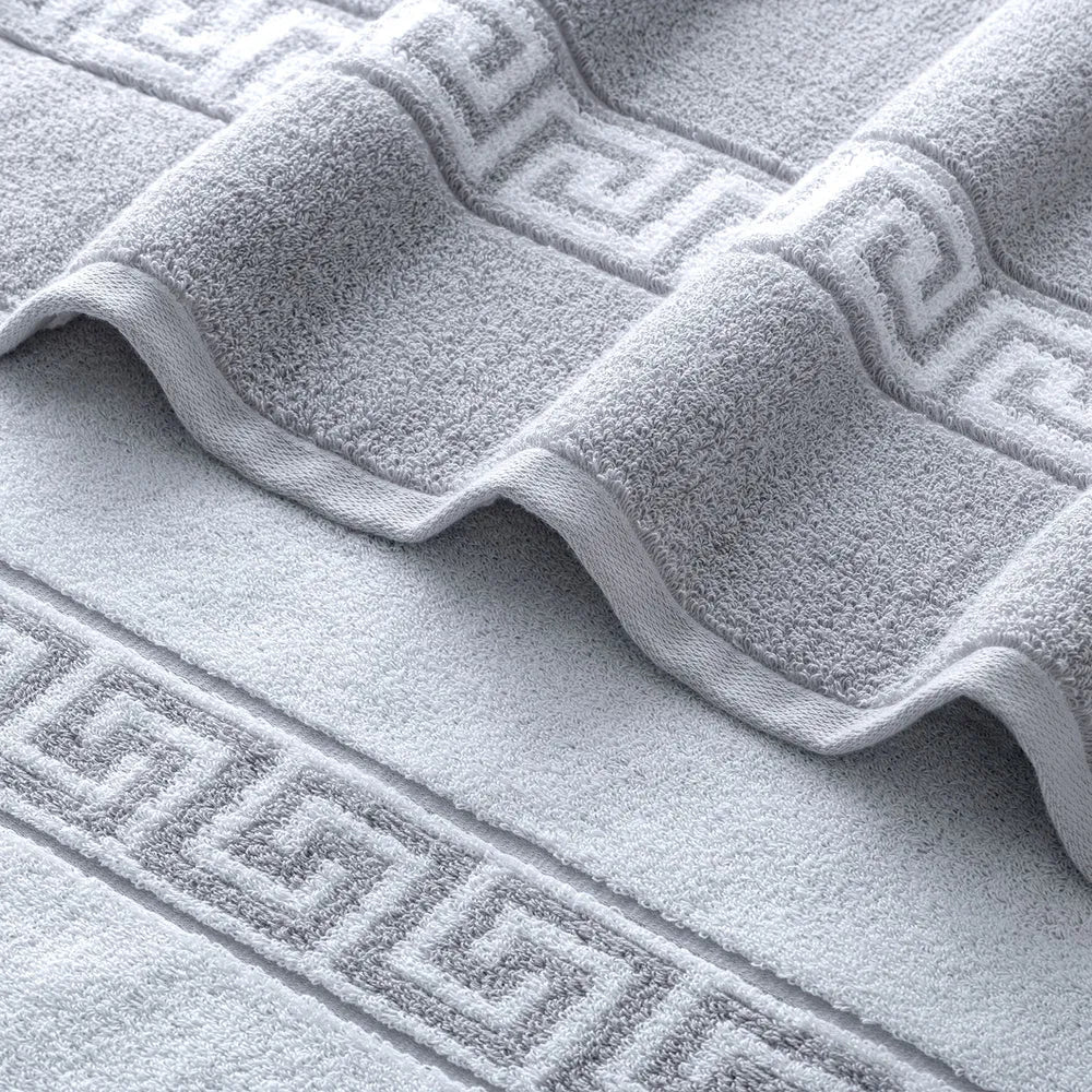 ROMA 2 Pcs Face Towel - Border | Color : Light Grey