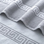 ROMA 2 Pcs Face Towel - Border | Color : Light Grey