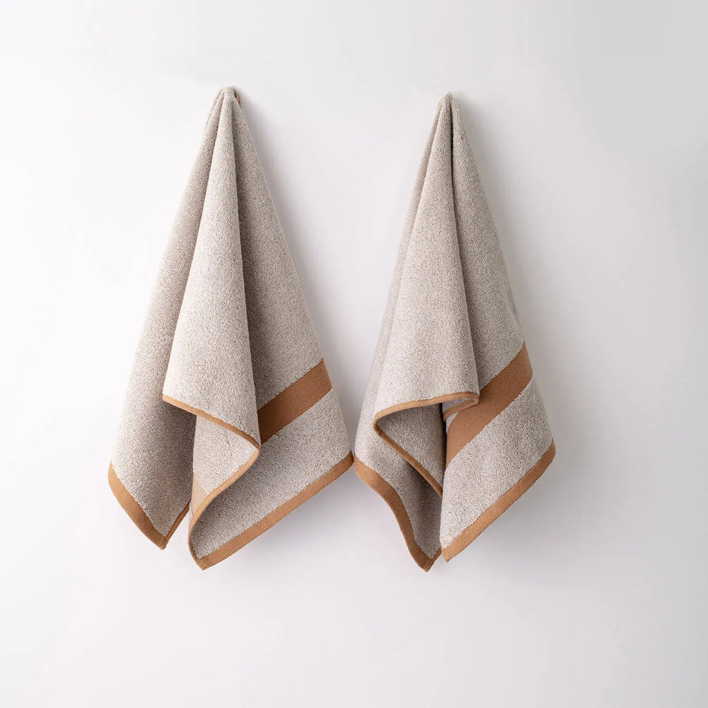 100% Luxury 2pcs Cotton Face Towel - Pure Indulgence | Color : Off White 04