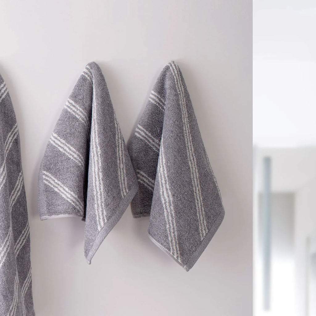 100% Luxury 2pcs Cotton Face Towel - Pure Indulgence | Color : Grey 05
