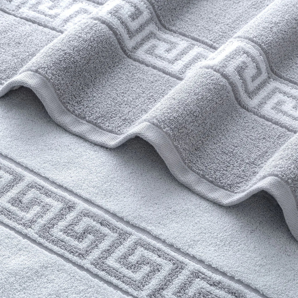 ROMA Bath Towel - Border I Color : Light Grey