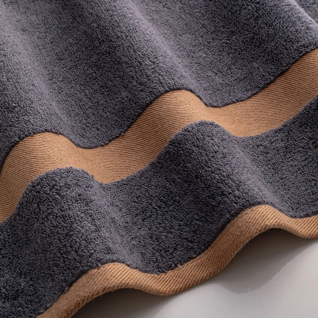 100% Luxury 2pcs Cotton Face Towel - Pure Indulgence | Color : Dark Grey 04