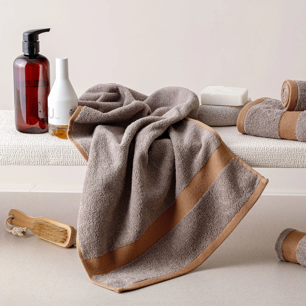 100% Luxury 2pcs Cotton Face Towel - Pure Indulgence | Color : Grey 04