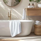 Earth Cotton Bath Towels - 100% Cotton Towels | Color : Snow White