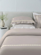 PEARLS-PARCHMENT KING BED SHEET SET | 1 KING BEDSHEET, 2Pcs PILLOW COVERS Sansaar A D'decor Brand