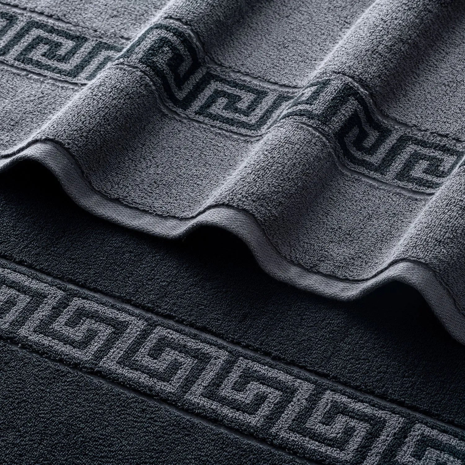 ROMA 2 Pcs Hand Towel - Border | Color : Black