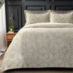 Florida Imagica King Size Warm Bedsheet for Winter with Pillow Covers - Velvet Pattern - Signature Burnout Technique Florida