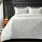 Florida Imagica King Size Warm Bedsheet for Winter with Pillow Covers - Velvet Pattern - Signature Burnout Technique Florida