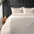 Florida Imagica King Size Warm Bedsheet for Winter with Pillow Covers - Velvet Pattern - Signature Burnout Technique Florida