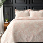 Florida Imagica King Size Warm Bedsheet for Winter with Pillow Covers - Velvet Pattern - Signature Burnout Technique Florida