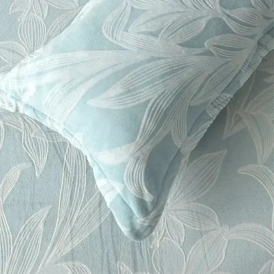 Florida Imagica King Size Warm Bedsheet for Winter with Pillow Covers - Velvet Pattern - Signature Burnout Technique Florida
