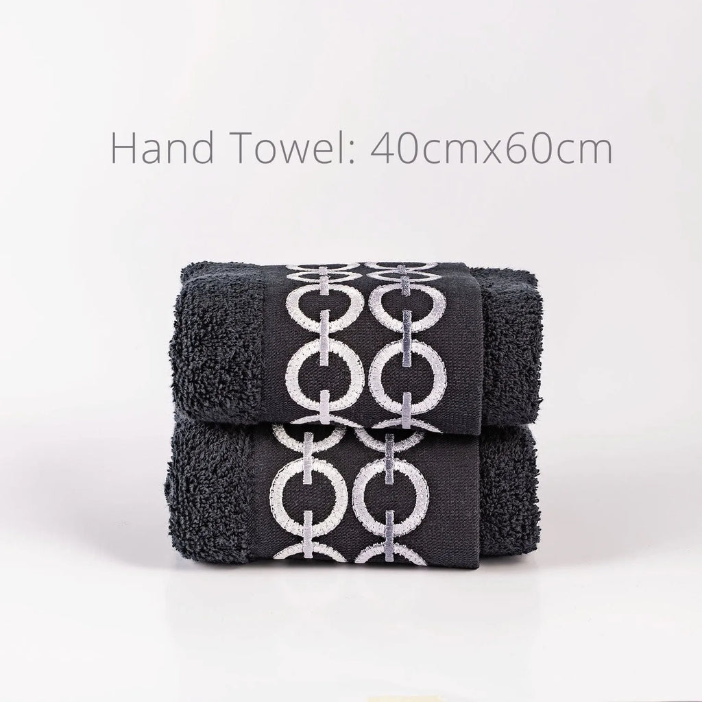 Picasso Towel - Pastroal Delta 2Pc Hand Towel | Color :  Black