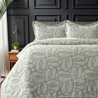 Florida Imagica King Size Warm Bedsheet for Winter with Pillow Covers - Velvet Pattern - Signature Burnout Technique Florida