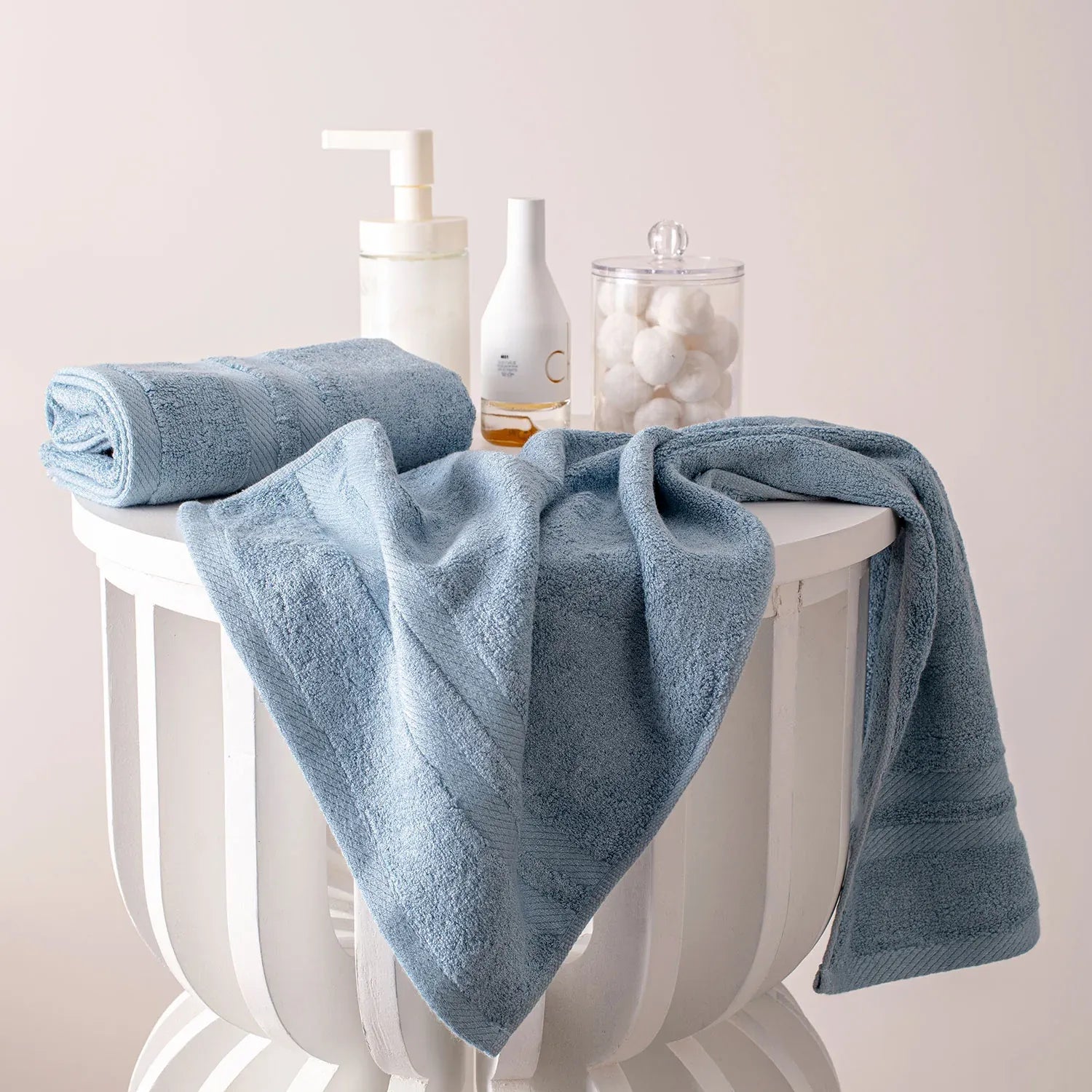 The Bamboo 2 Pcs Hand Towel – Ultra-Absorbent Elegance for Everyday Use| Color : Blue 03