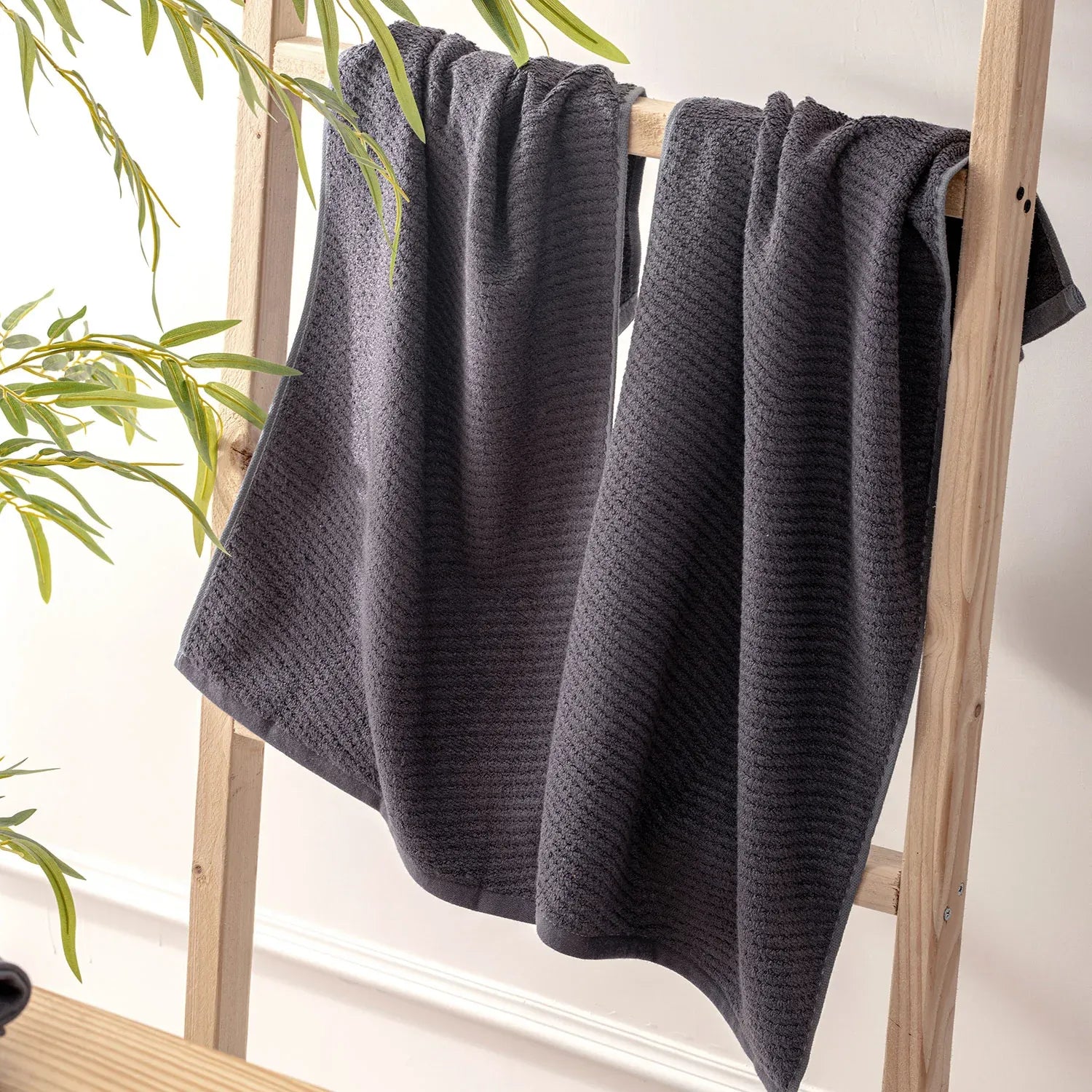 The Bamboo 2 Pcs Hand Towel – Ultra-Absorbent Elegance for Everyday Use| Color : Grey 04