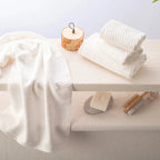 The Bamboo 2 Pcs Hand Towel – Ultra-Absorbent Elegance for Everyday Use| Color : White 04