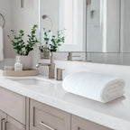 Earth Cotton Bath Towels - 100% Cotton Towels | Color : Snow White