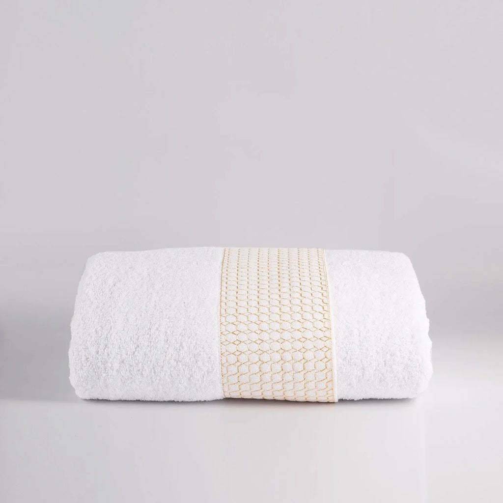 Picasso Towel - Honey Comb Bath | Color :  White
