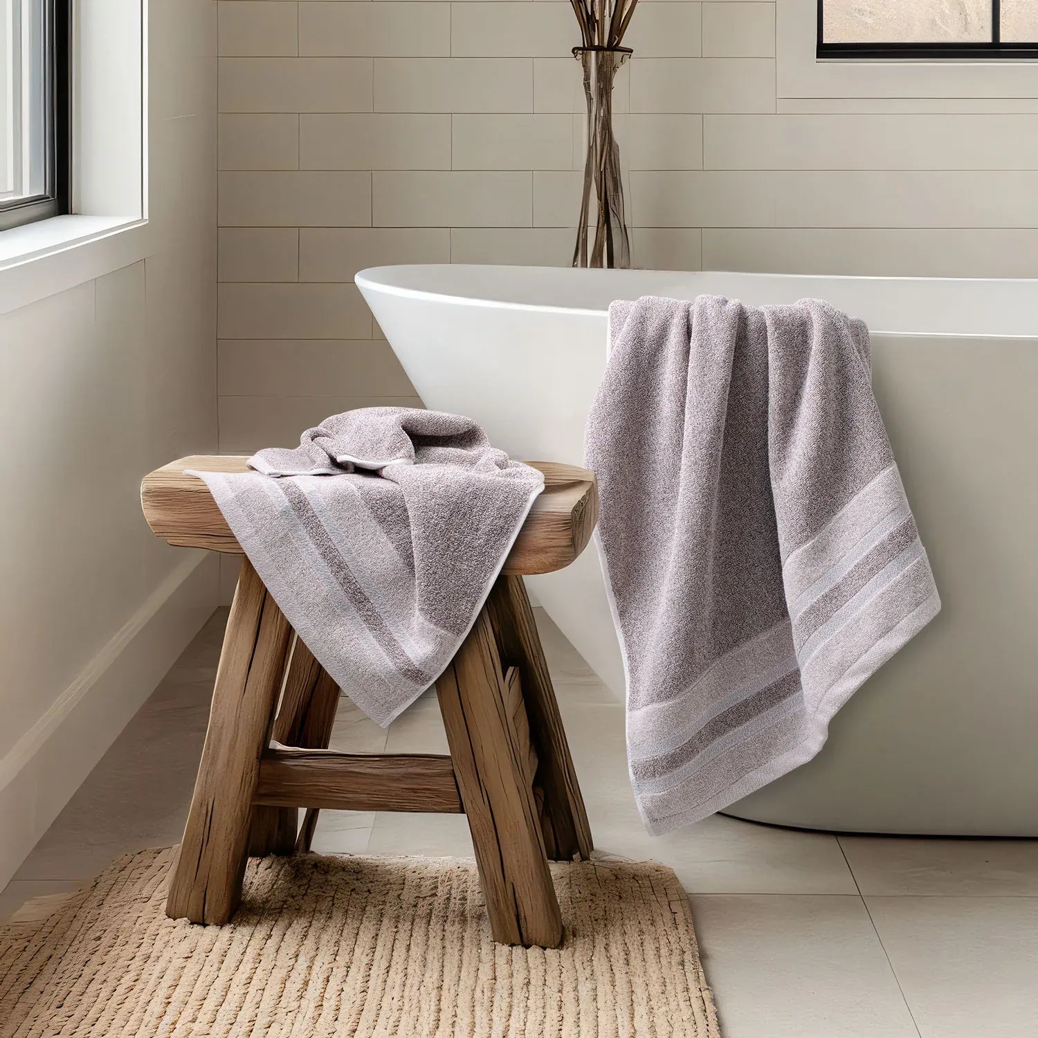 100% Luxury Cotton Bath Towel - Pure Indulgence | Color : Brown 01