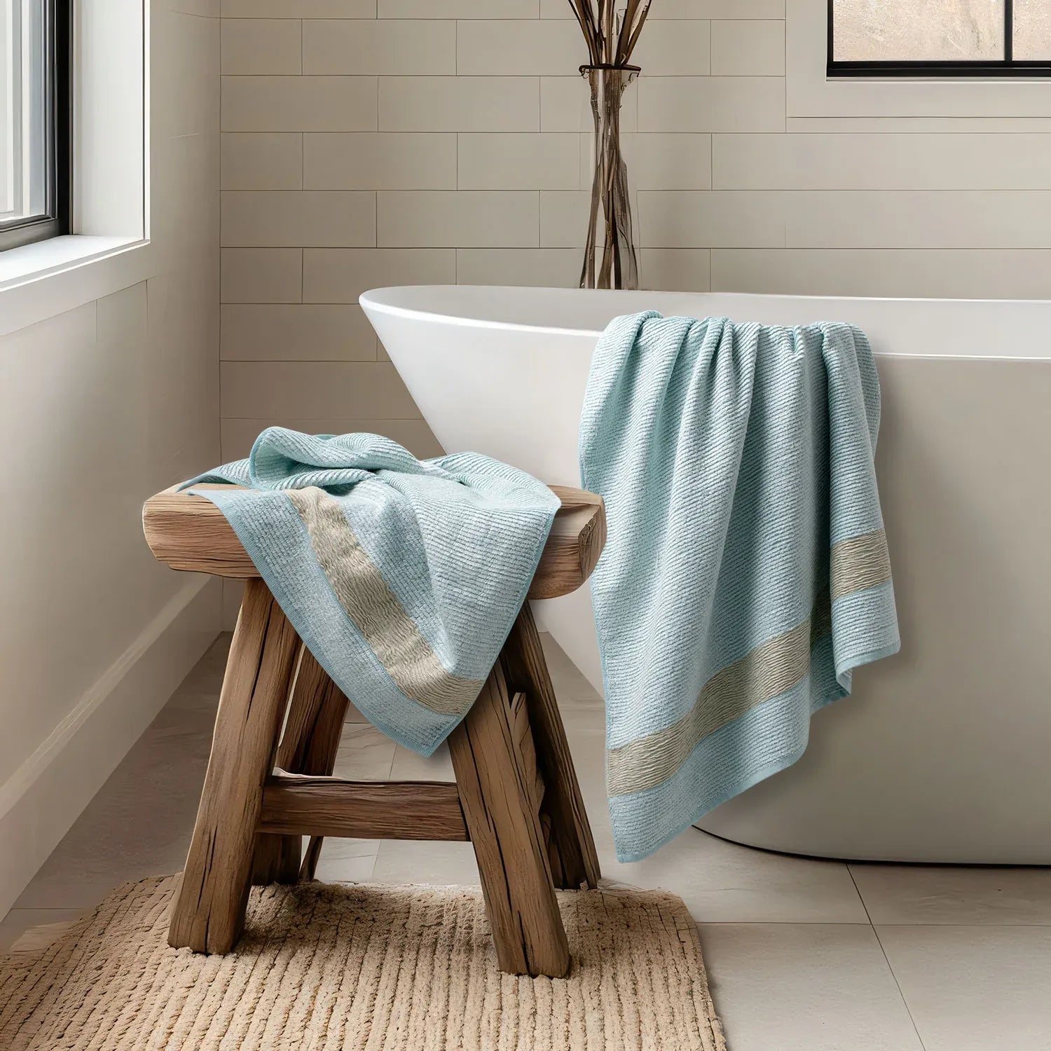 The Bamboo Bath Towel – Lightweight Luxury with Superior Absorbency | Color : Light Blue 01
