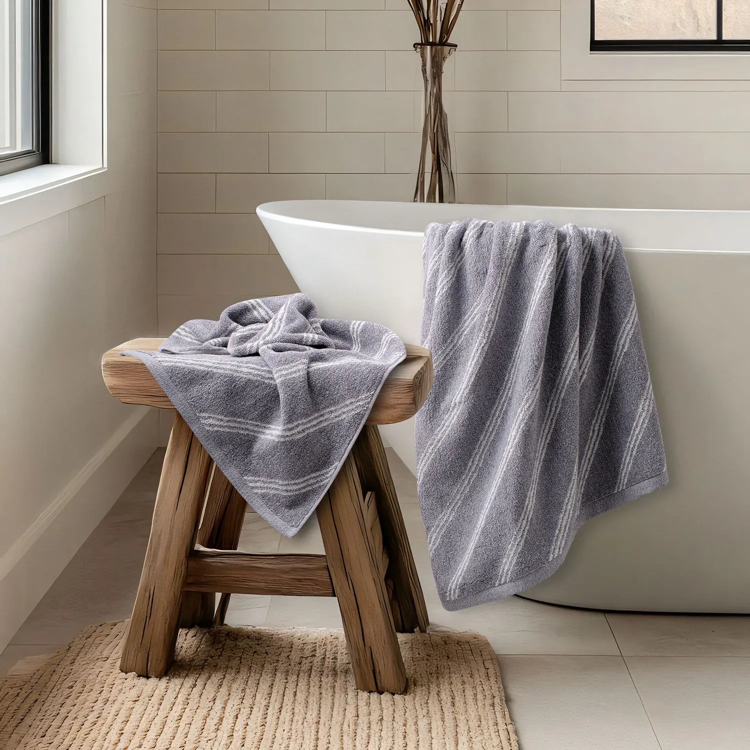 100% Luxury Cotton Bath Towel - Pure Indulgence | Color : Grey 05