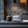 ROMA 2 Pcs Hand Towel - All Over | Color : Light Grey