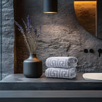 ROMA 2 Pcs Hand Towel - All Over | Color : Light Grey