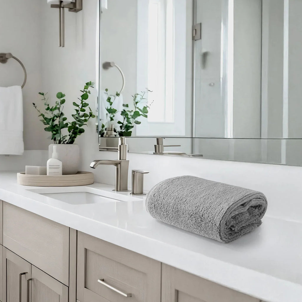 Earth Cotton Bath Towels - 100% Cotton Towels | Color : Stone