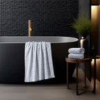 ROMA Bath Towel - All Over | Color : Light Grey