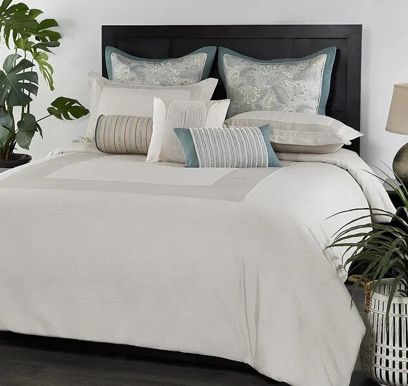 Anna Simona - Alchemist 8 Pcs Beige Viscose Linen Duvet Ensemble (Natural)