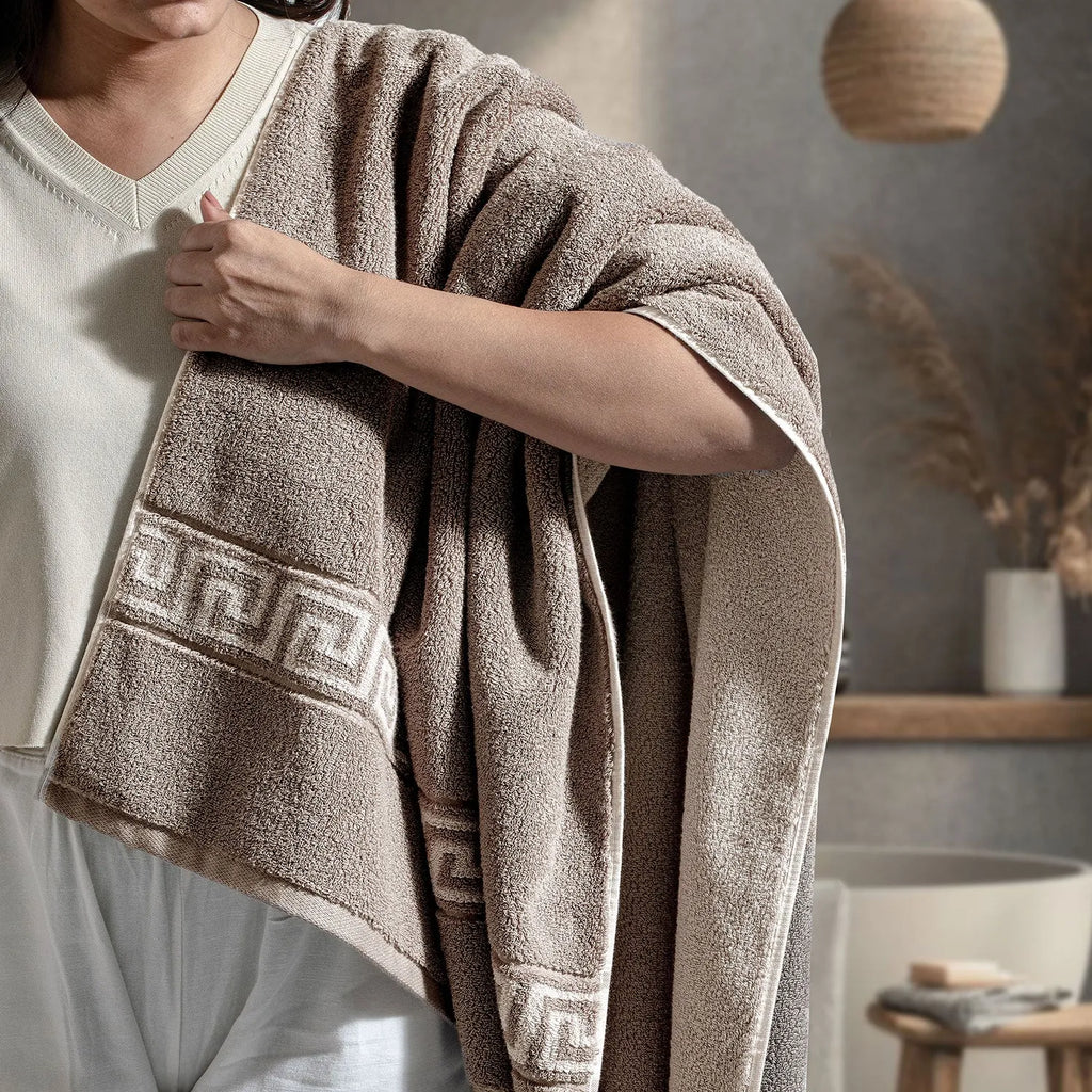 ROMA Bath Towel - Border I Color : Mouse