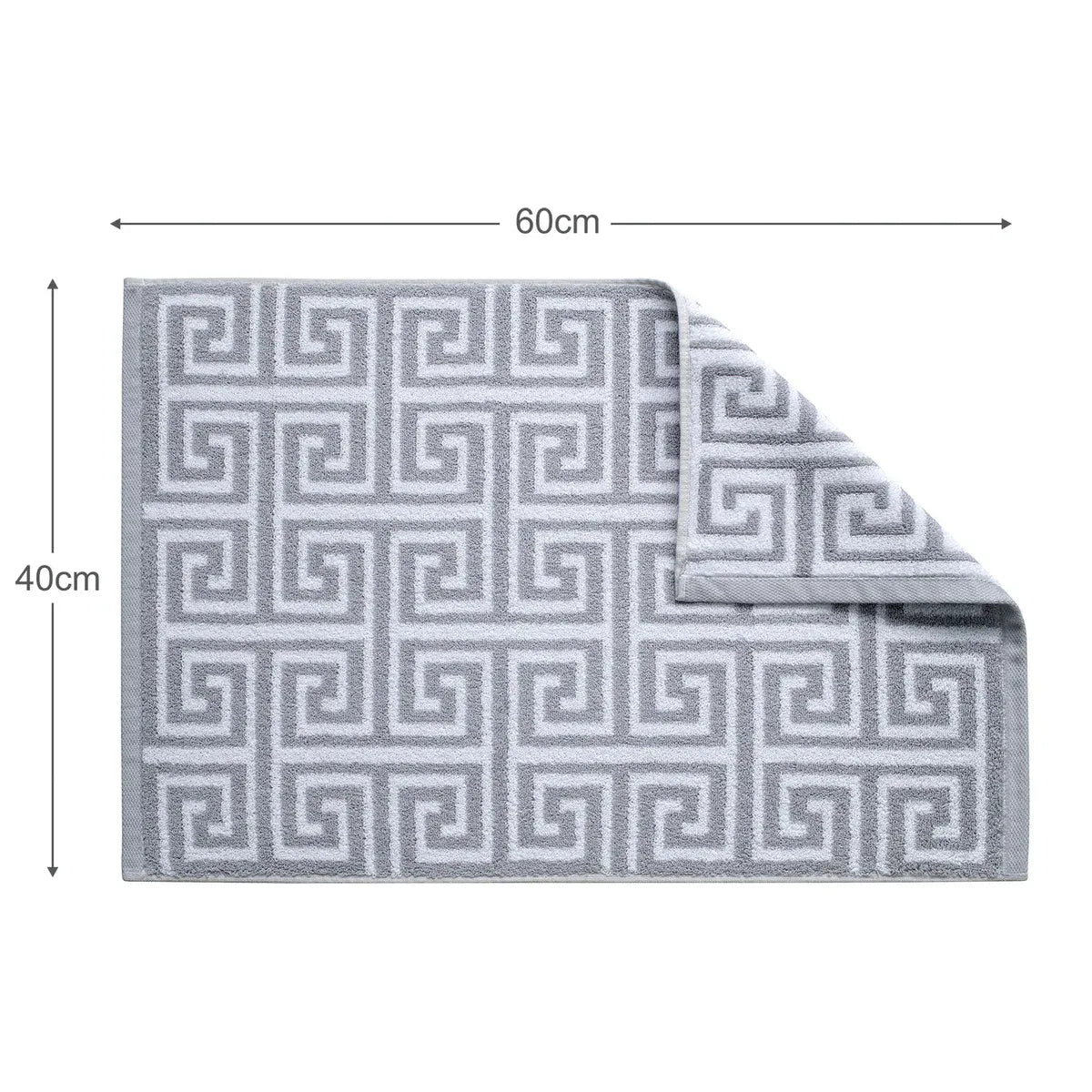 ROMA 2 Pcs Hand Towel - All Over | Color : Light Grey