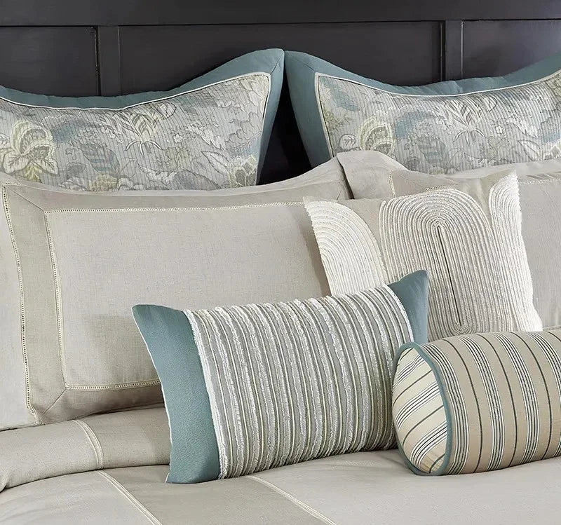 Anna Simona - Alchemist 8 Pcs Beige Viscose Linen Duvet Ensemble (Natural)