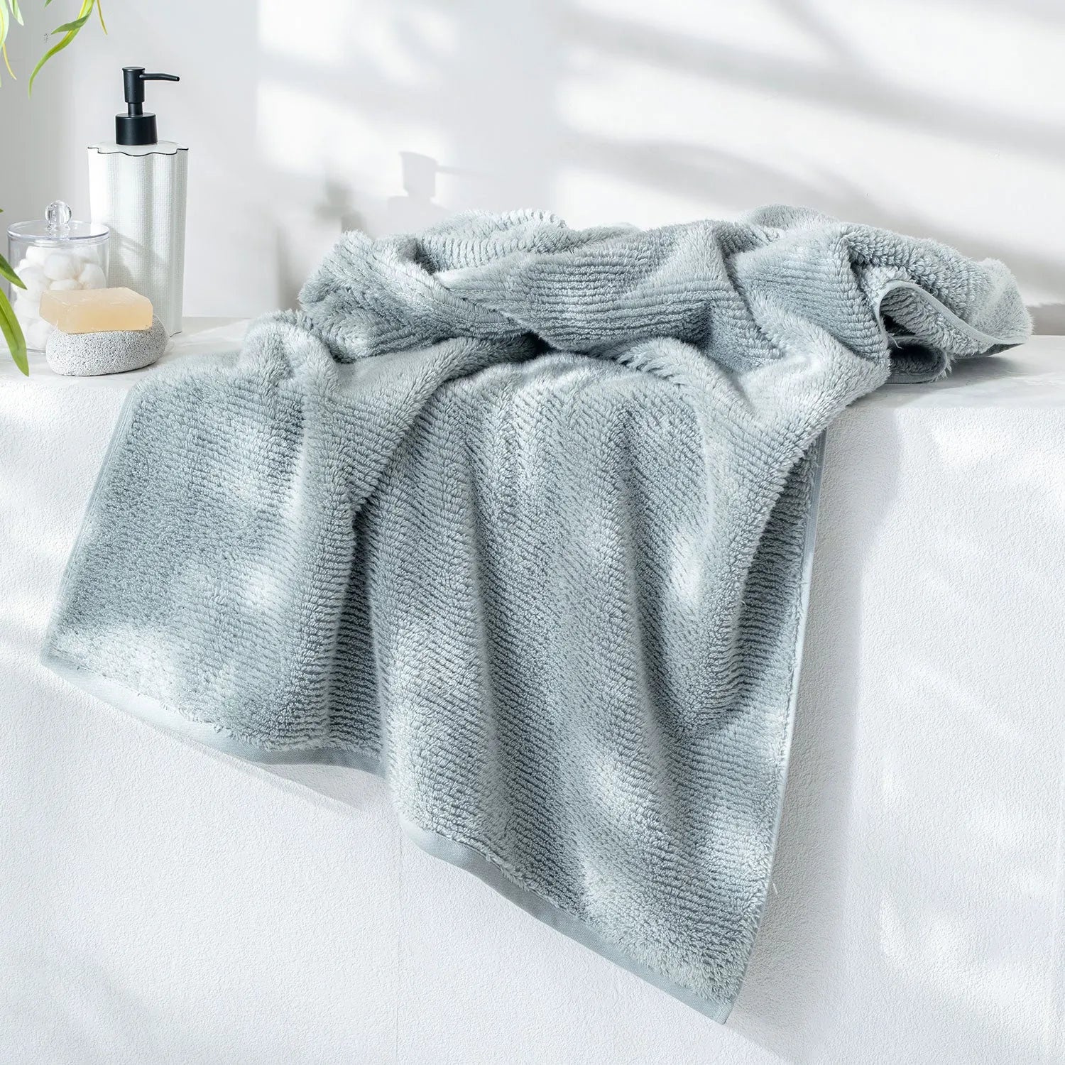 Earth Cotton 3pc Towel Set - 100% Cotton Towels Color : Silver