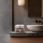 ROMA 2 Pcs Hand Towel - Border | Color : Mouse