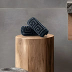 ROMA 2 Pcs Face Towel - All Over | Color : Black