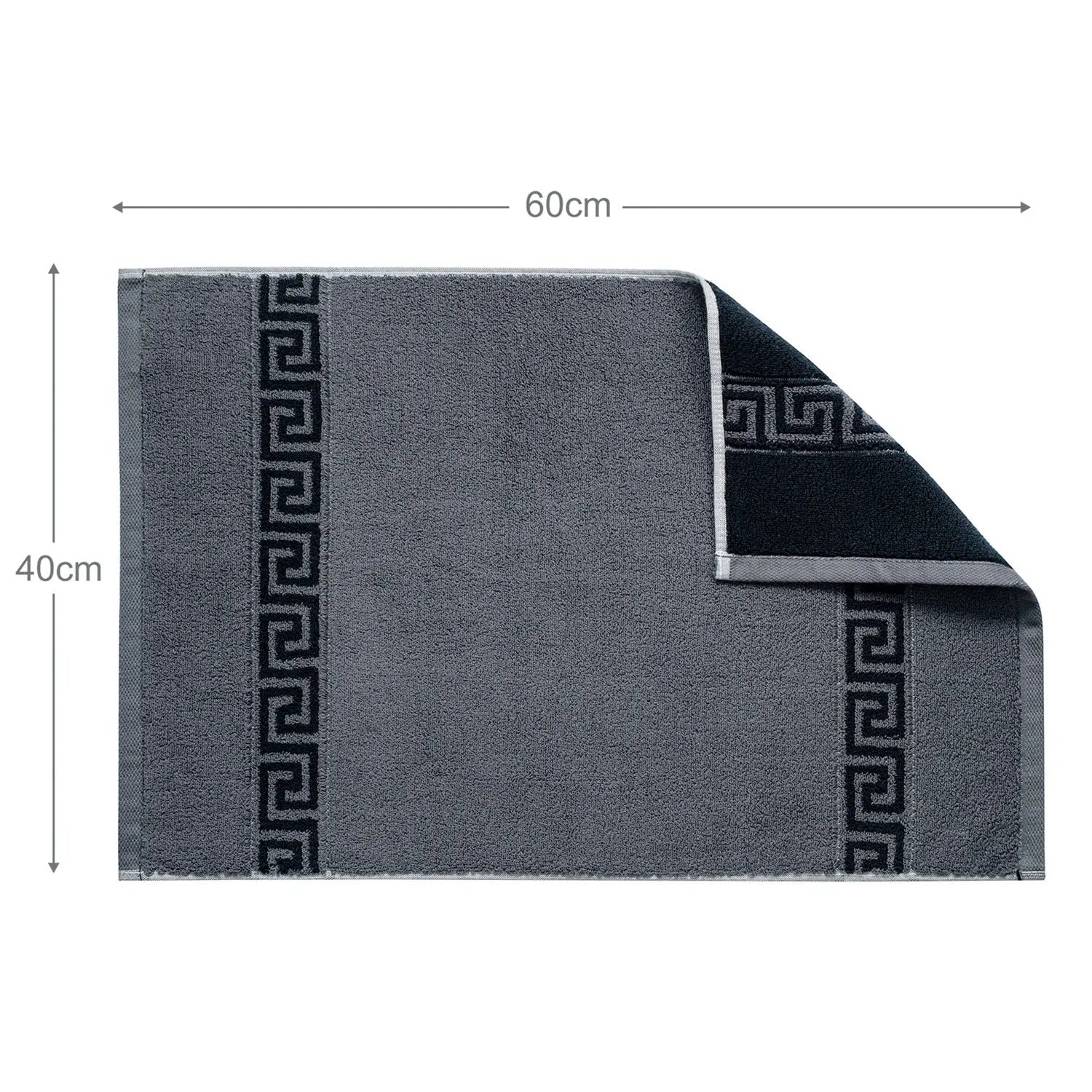 ROMA 2 Pcs Hand Towel - Border | Color : Black