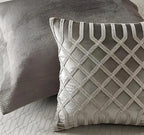 Anna Simona - Nouveau 7 Pcs Velvet Duvet Ensemble (Grey)