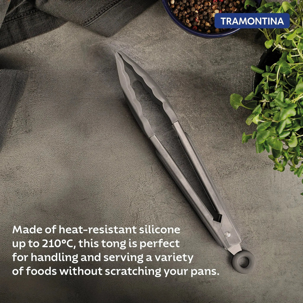 Softta Silicone Small Tong - Grey Tramontina