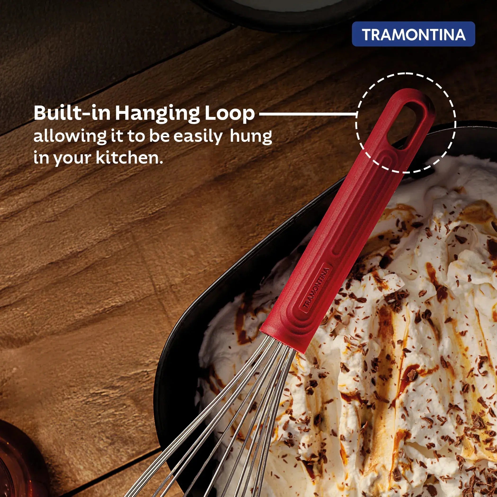 Softta Silicone Whisk - Red Tramontina