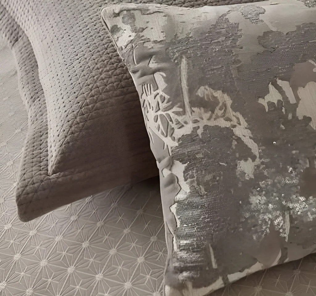 Anna Simona - Castle 7 Pcs Brown Fine Cotton Satin Duvet Ensemble Set (Stone)