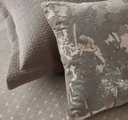 Anna Simona - Castle 7 Pcs Brown Fine Cotton Satin Duvet Ensemble Set (Stone)